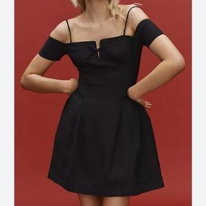 Anthropologie Maeve Off The Shoulder Bow
Mini Dress Black Sz XS